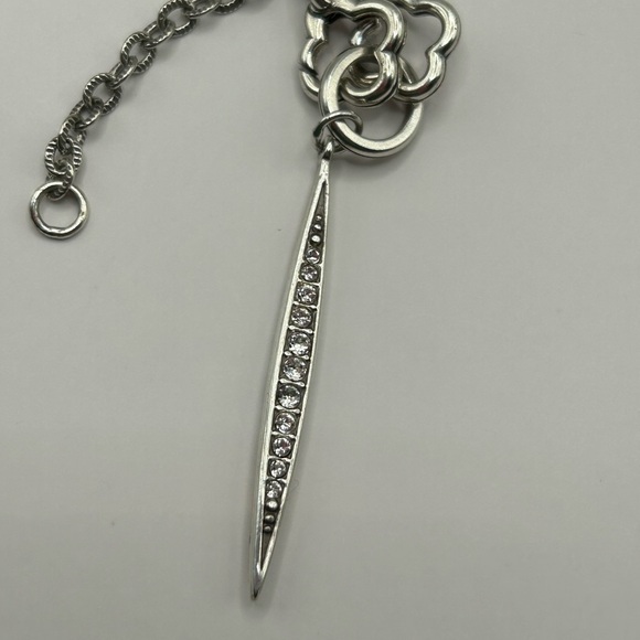 Brighton Silver Necklace with Clover and Feather Charms - Picture 5 of 8